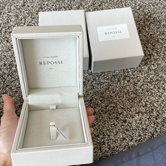 REPOSSI Mini Berbère 18K Rose Gold Huggie Earring - Picture 13 of 14